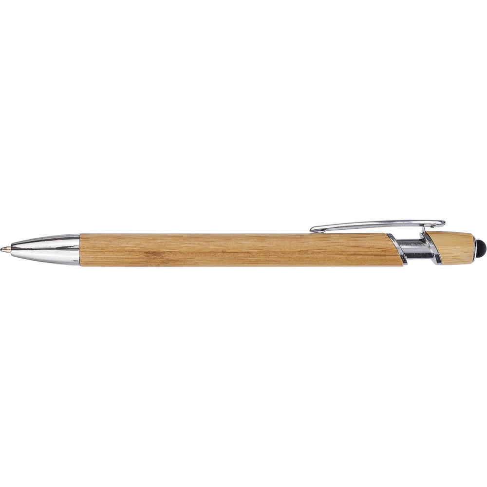 Bambusowy długopis z touch pen - ekologiczny gadżet reklamowy - Długopisy ekologiczne z nadrukiem logo | VEBI - zdjęcie 2