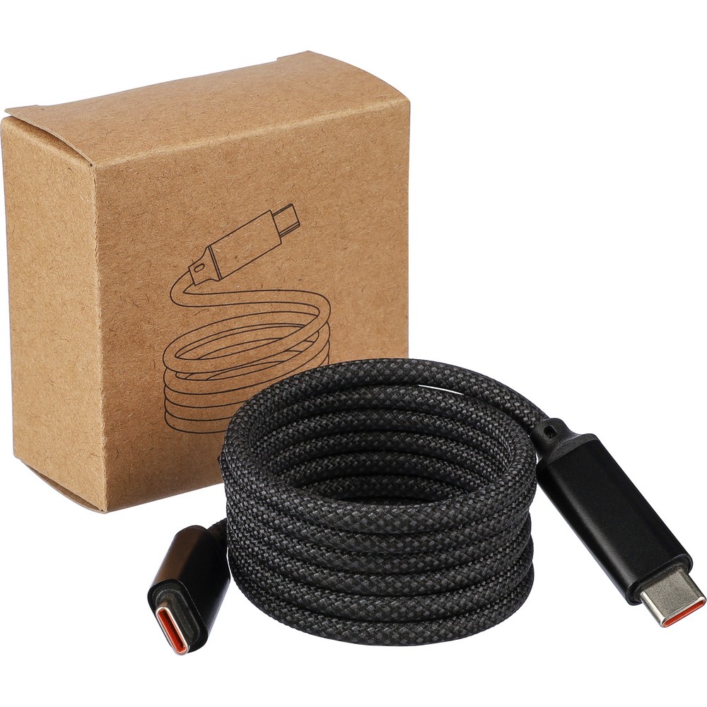 Samowijający się kabel USB-C z magnesem 60W - Kable z nadrukiem logo | VEBI - zdjęcie 7