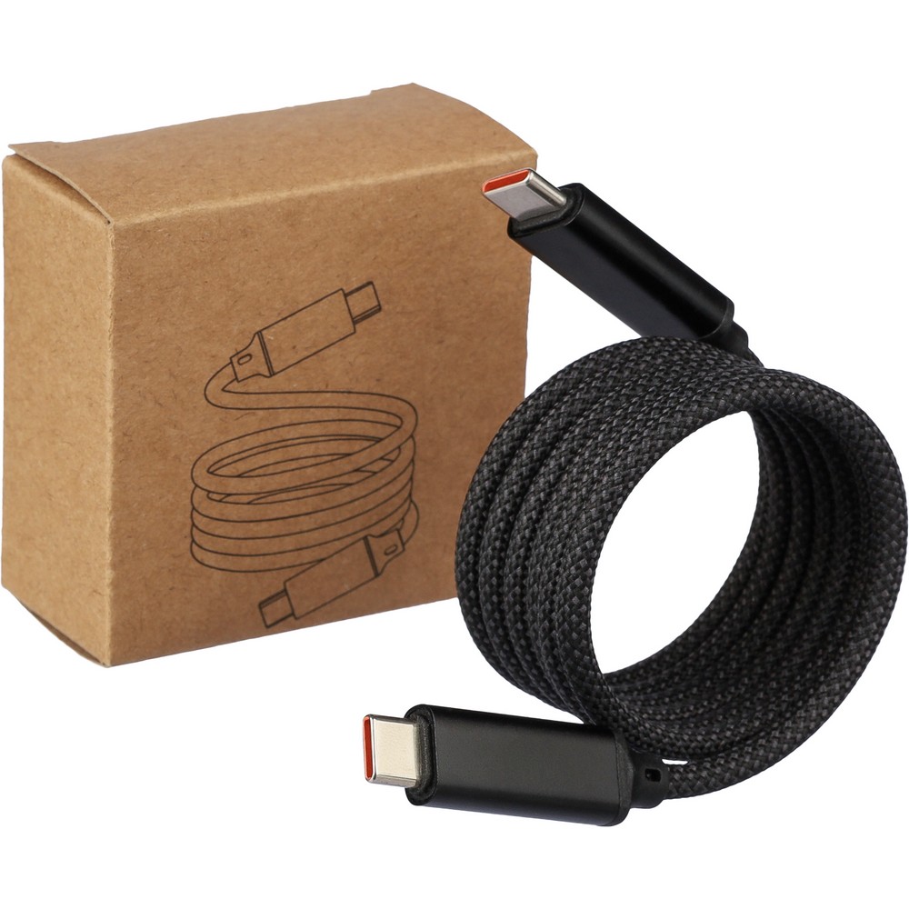 Samowijający się kabel USB-C z magnesem 60W - Kable z nadrukiem logo | VEBI - zdjęcie 8