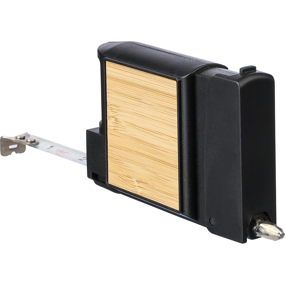 Wielofunkcyjna miara z poziomicą 3m - narzędzie z bambusa