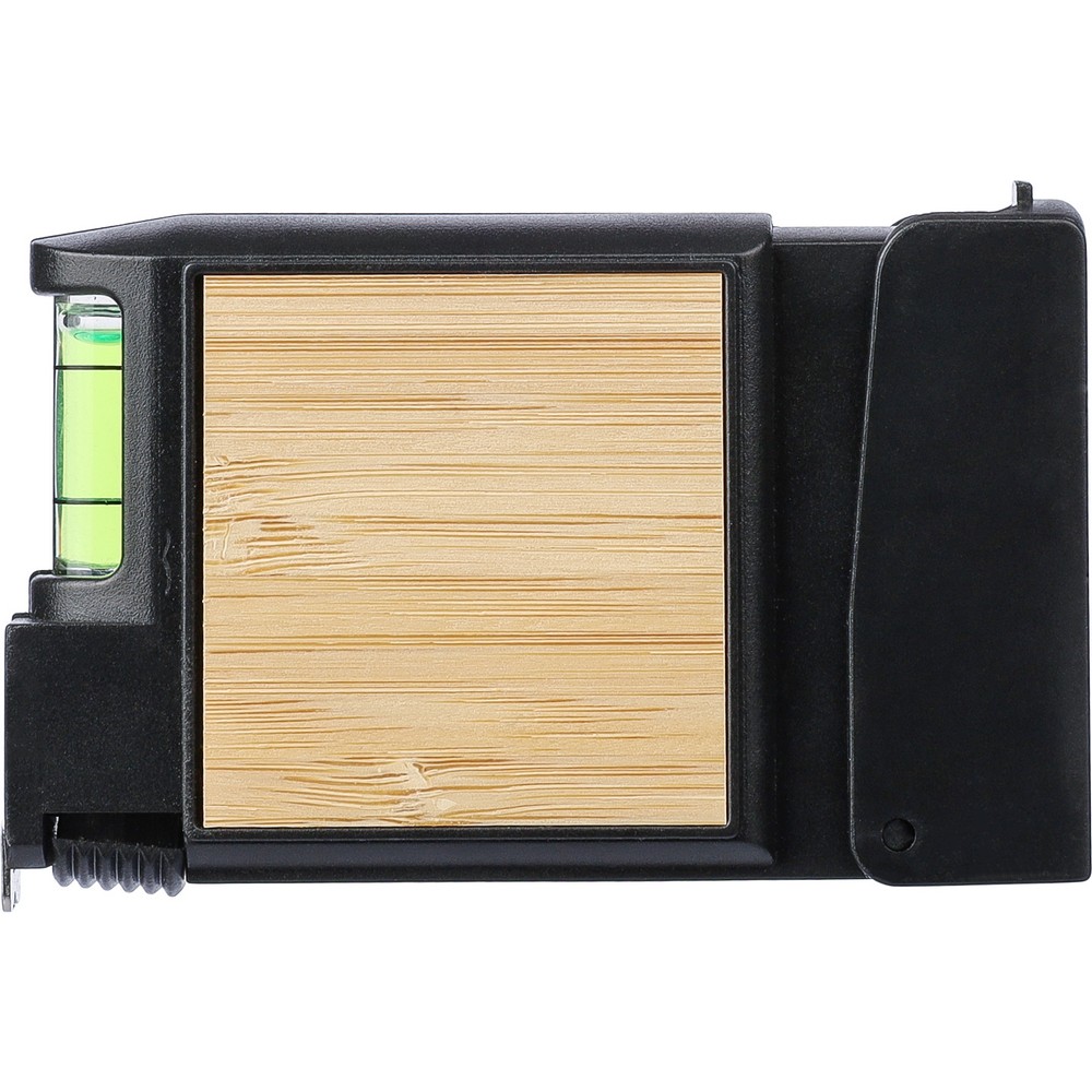 Wielofunkcyjna miara z poziomicą 3m - narzędzie z bambusa - zdjęcie 4