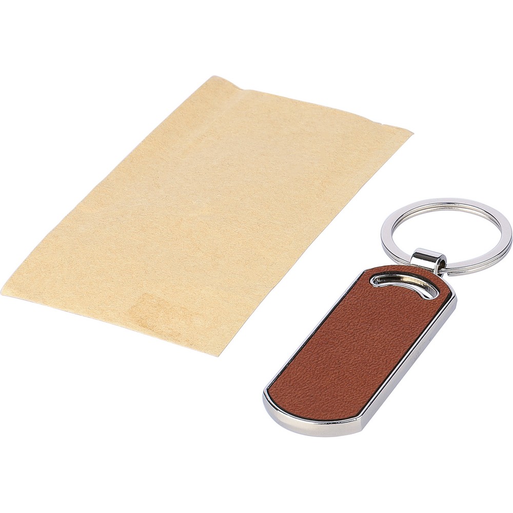 Brelok owalny z recyklingu - ekologiczny gadżet z logo - zdjęcie 3