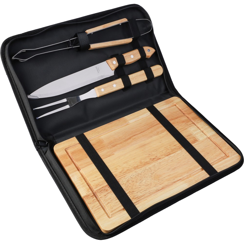 Zestaw grillowy w torbie z akcesoriami ze stali nierdzewnej