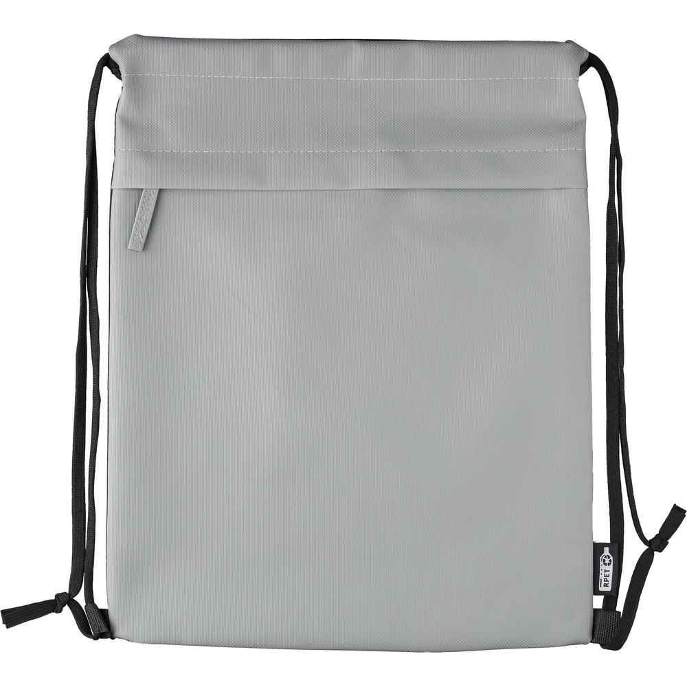 Ekologiczny worek ze sznurkiem RPET 8L z kieszenią - zdjęcie 2