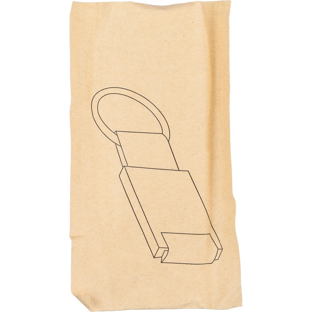 Metalowy brelok z dżinsową zawieszką - zdjęcie 3