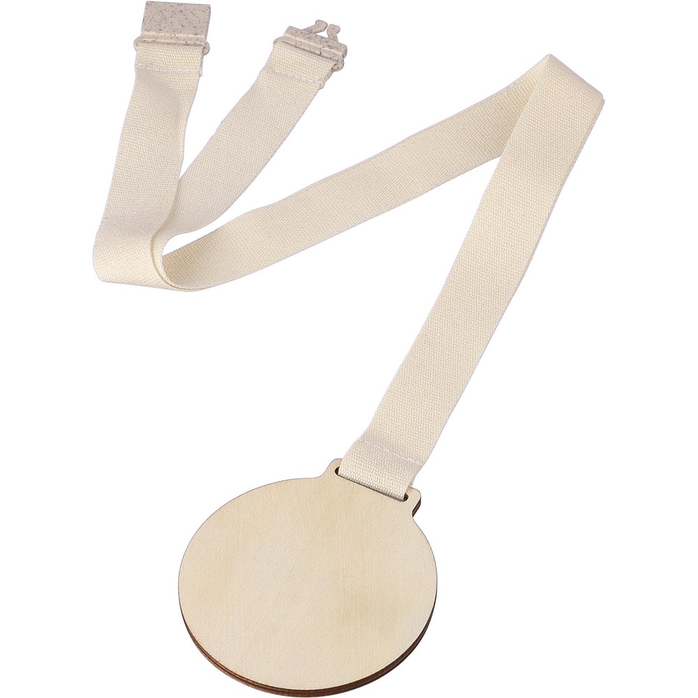 Medal drewniany z grawerem - średnica 7 cm ze smyczą - zdjęcie 2