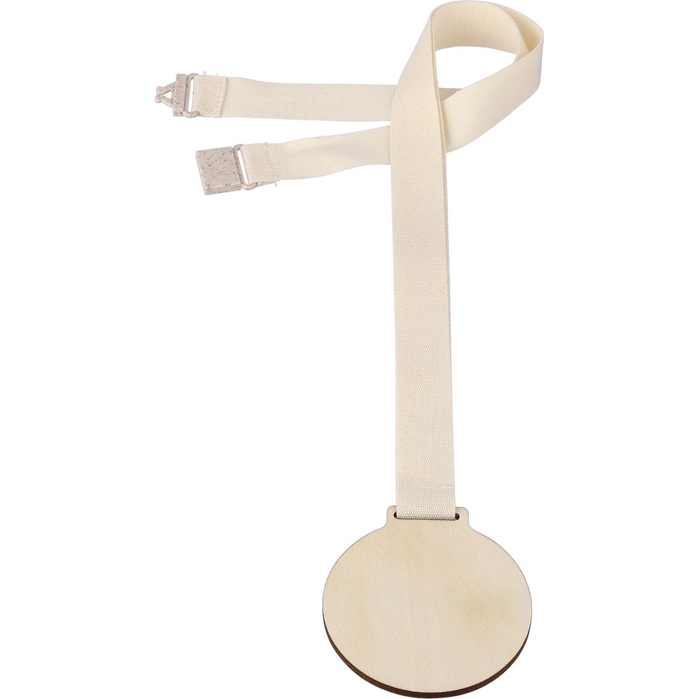 Medal drewniany z grawerem - średnica 7 cm ze smyczą - zdjęcie 3