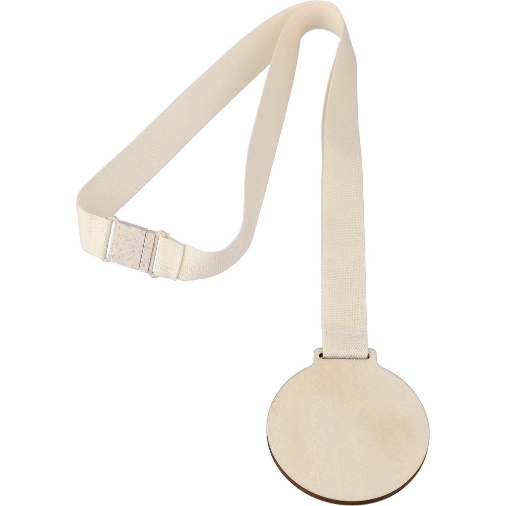 Medal drewniany z grawerem - średnica 7 cm ze smyczą - zdjęcie 4