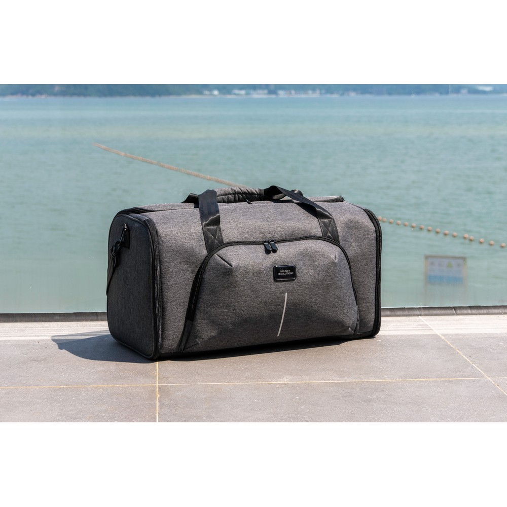 Torba sportowa Voyager z ekologicznego RPET - składana 35L - Torby i walizki podróżne z nadrukiem logo | VEBI - zdjęcie 2