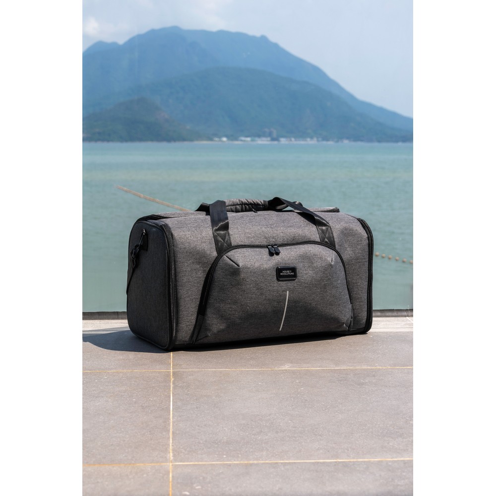 Torba sportowa Voyager z ekologicznego RPET - składana 35L - Torby i walizki podróżne z nadrukiem logo | VEBI - zdjęcie 14