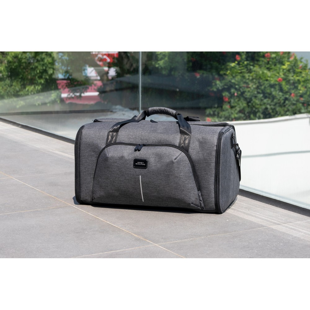 Torba sportowa Voyager z ekologicznego RPET - składana 35L - Torby i walizki podróżne z nadrukiem logo | VEBI - zdjęcie 16