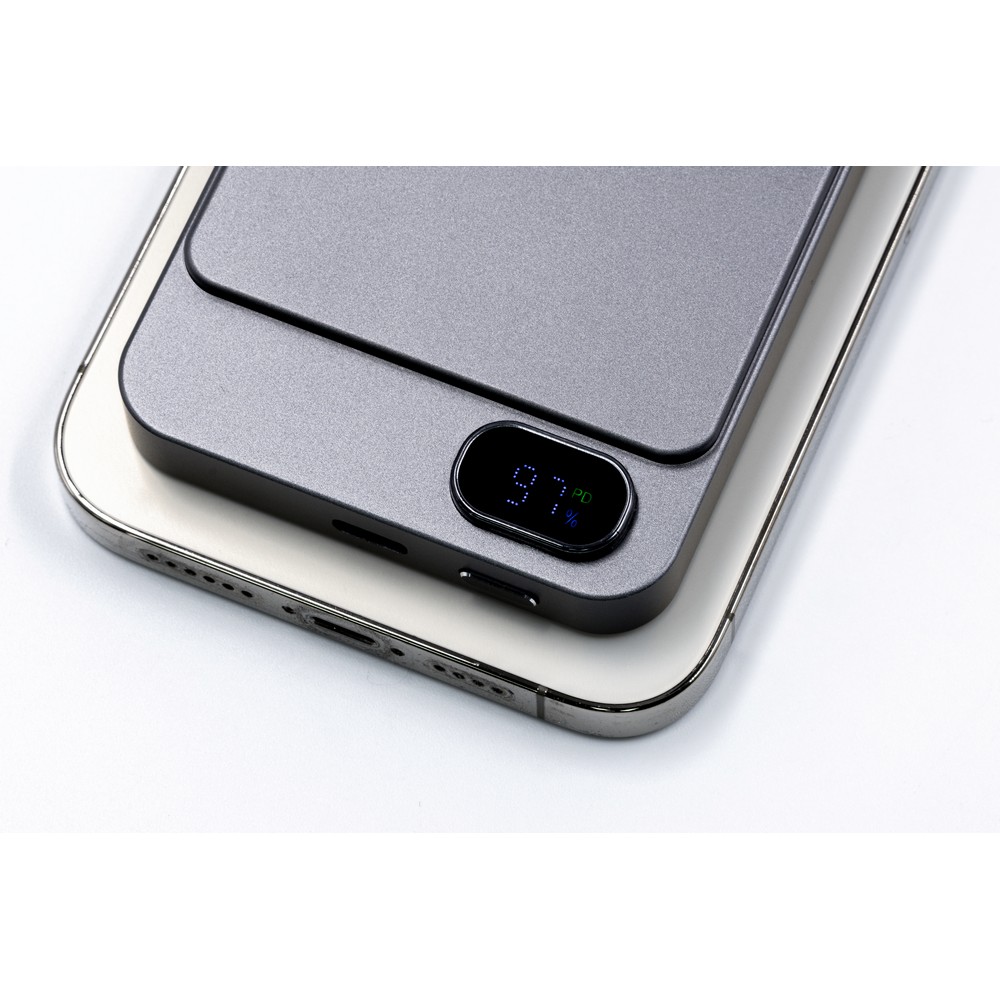 Powerbank magnetyczny BrandCharger 5000 mAh z bezprzewodowym ładowaniem - Power banki z nadrukiem logo | VEBI - zdjęcie 9