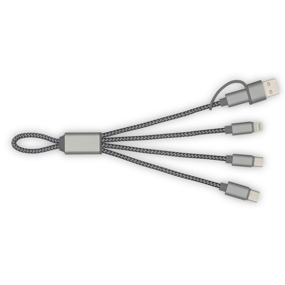 Wytrzymały kabel ładujący Trident 2 - USB-A/Type-C/iOS