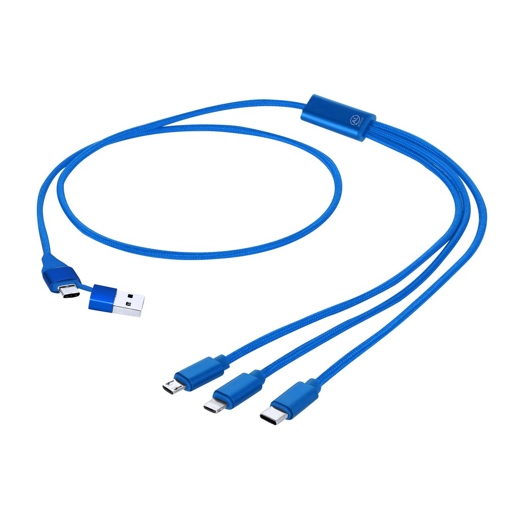 Kabel do ładowania z aluminium z recyklingu - Kable z nadrukiem logo | VEBI