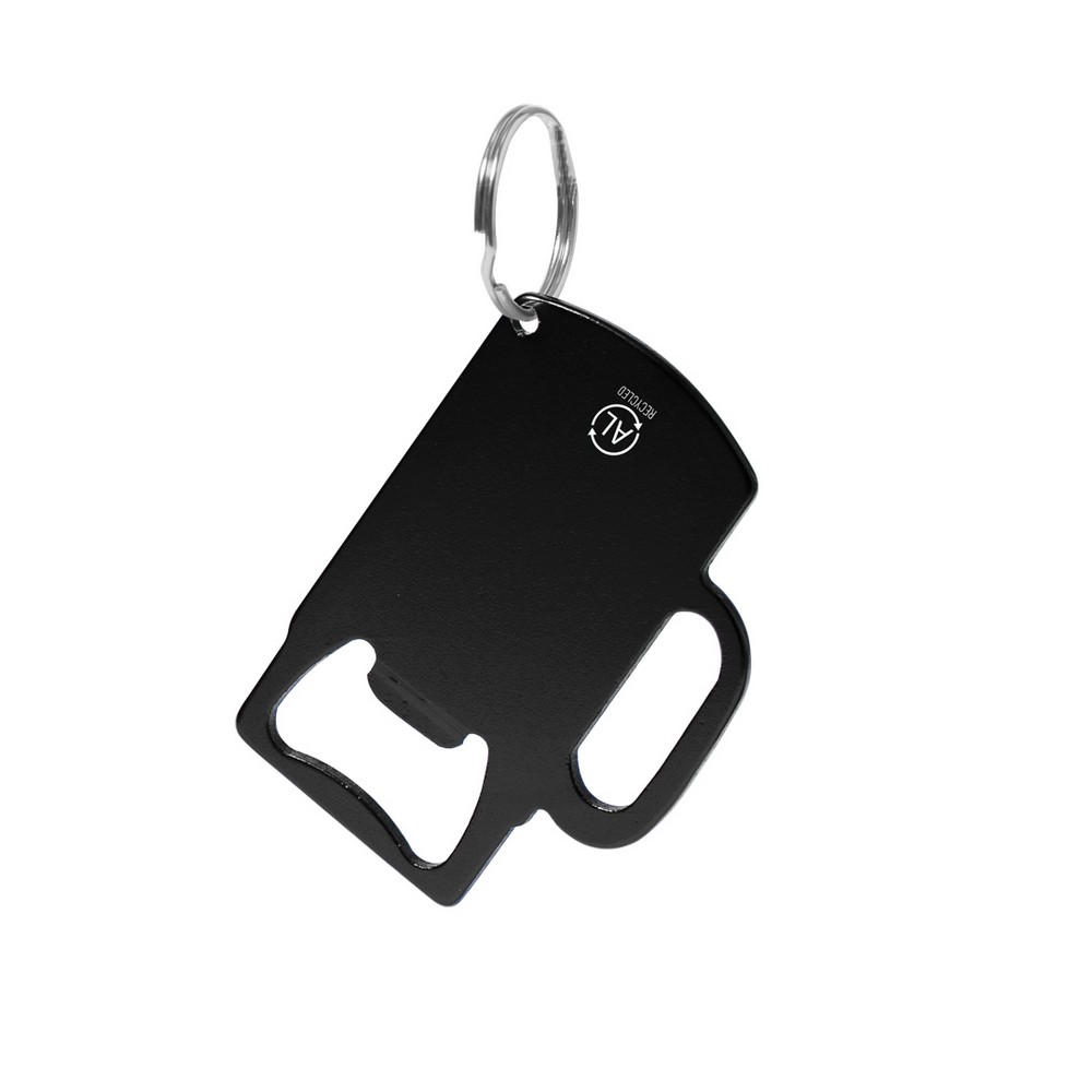Brelok z otwieraczem – aluminium z recyklingu - Breloki z nadrukiem logo | VEBI