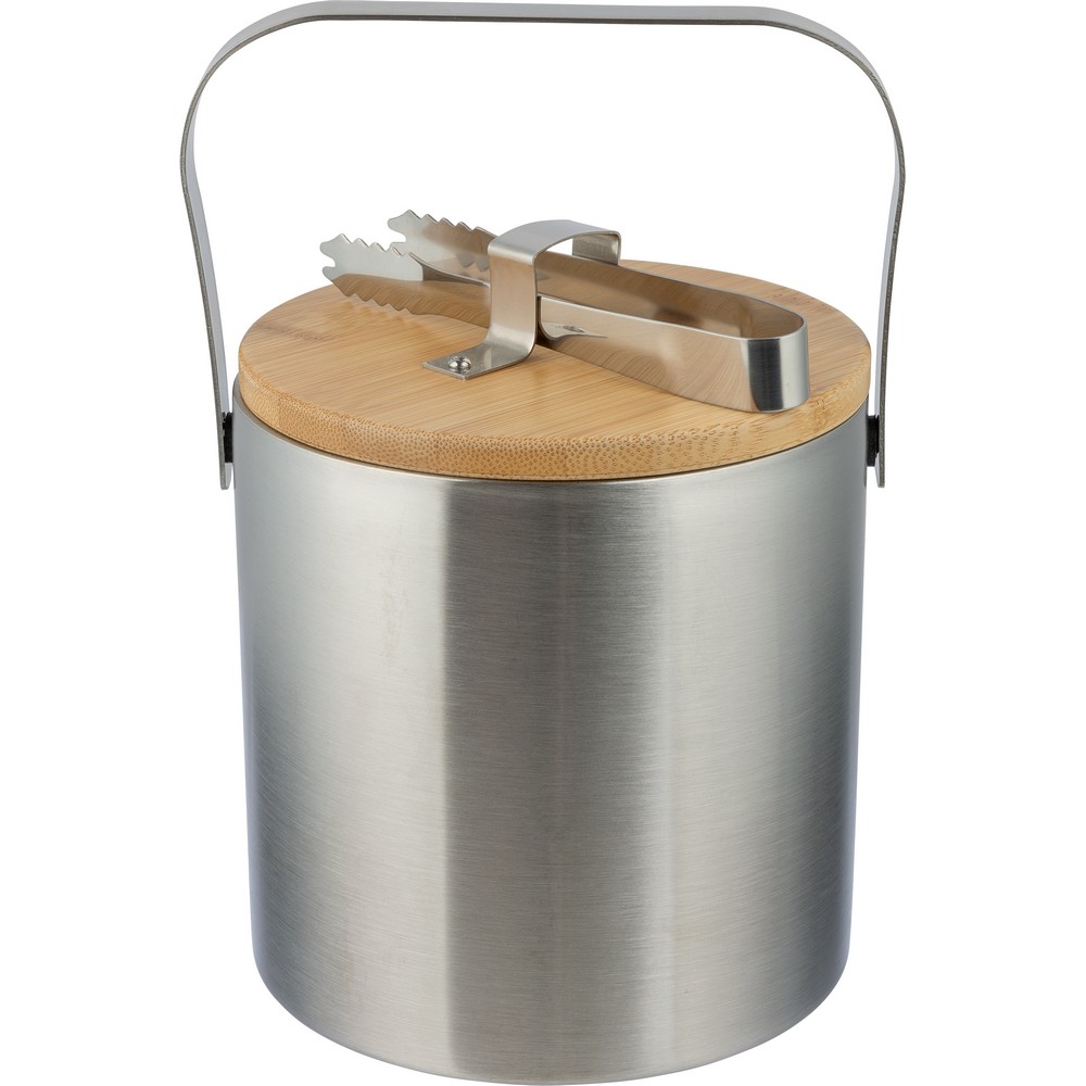 Cooler do lodu ze stali nierdzewnej z logo 1200ml - Akcesoria barowe z nadrukiem logo | VEBI - zdjęcie 3