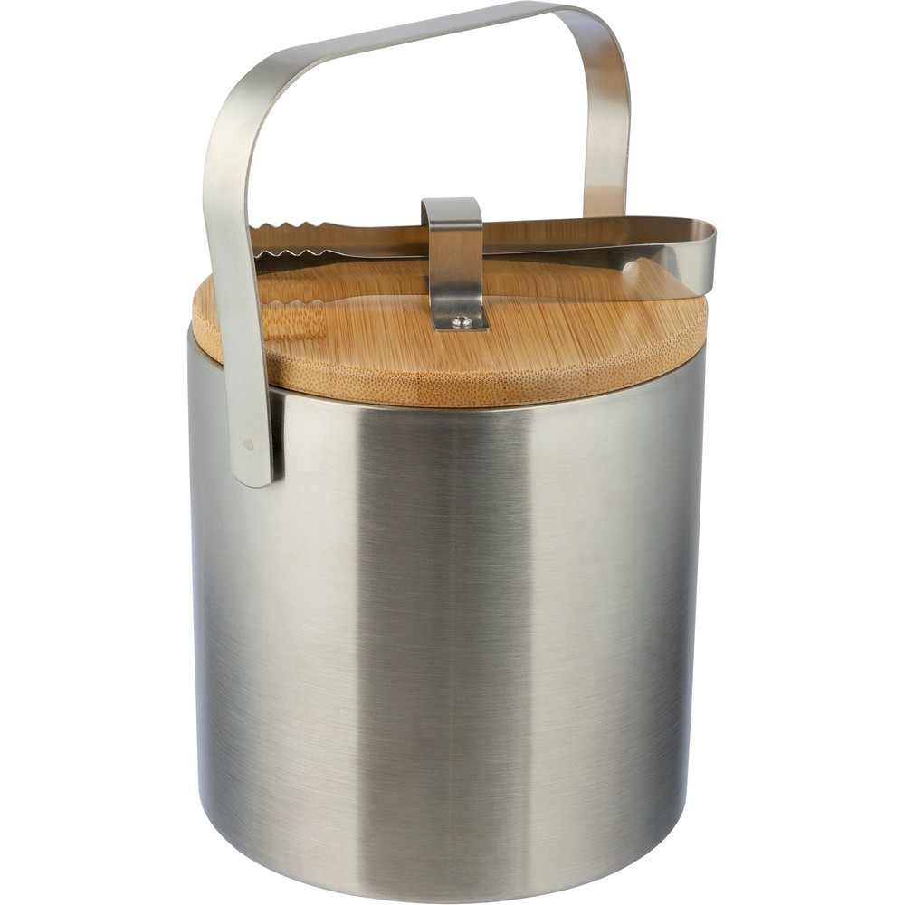 Cooler do lodu ze stali nierdzewnej z logo 1200ml - Akcesoria barowe z nadrukiem logo | VEBI - zdjęcie 4