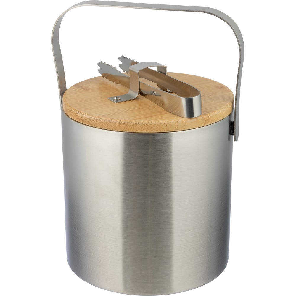 Cooler do lodu ze stali nierdzewnej z logo 1200ml - Akcesoria barowe z nadrukiem logo | VEBI - zdjęcie 6