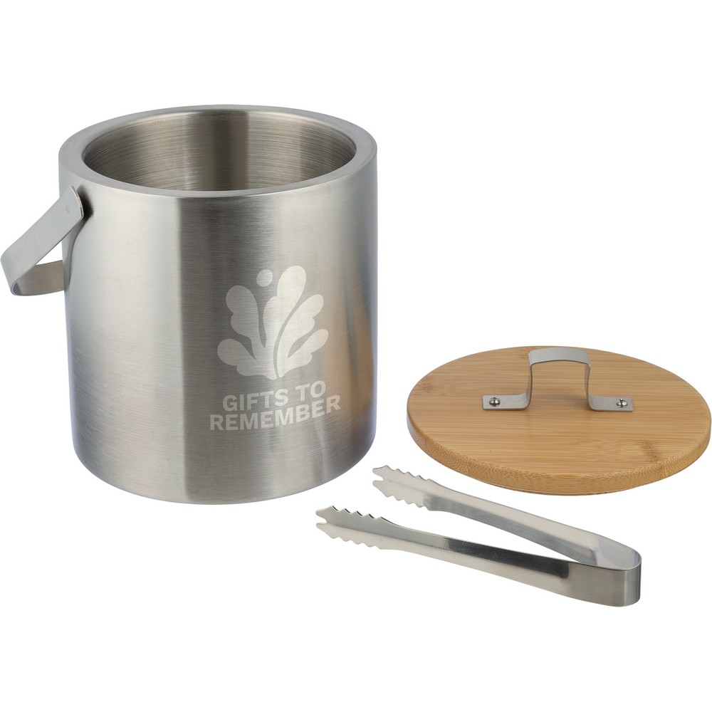 Cooler do lodu ze stali nierdzewnej z logo 1200ml - Akcesoria barowe z nadrukiem logo | VEBI - zdjęcie 11