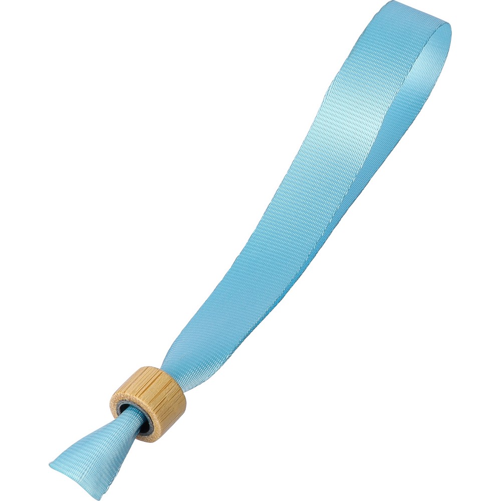 Bransoletka z bambusowym zapięciem RPET - Akcesoria sportowe z nadrukiem logo | VEBI - zdjęcie 5