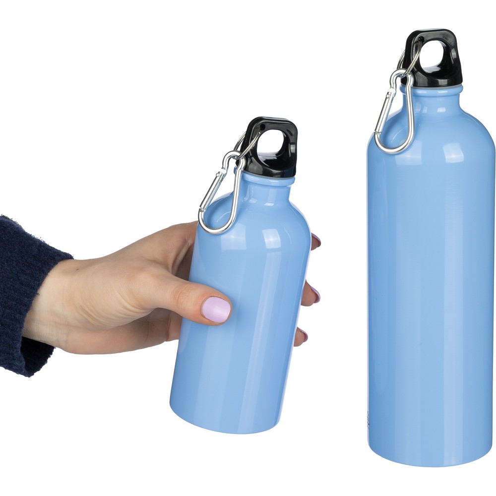 Stalowa butelka sportowa 400ml z recyklingu - Butelki i bidony z nadrukiem logo | VEBI - zdjęcie 8
