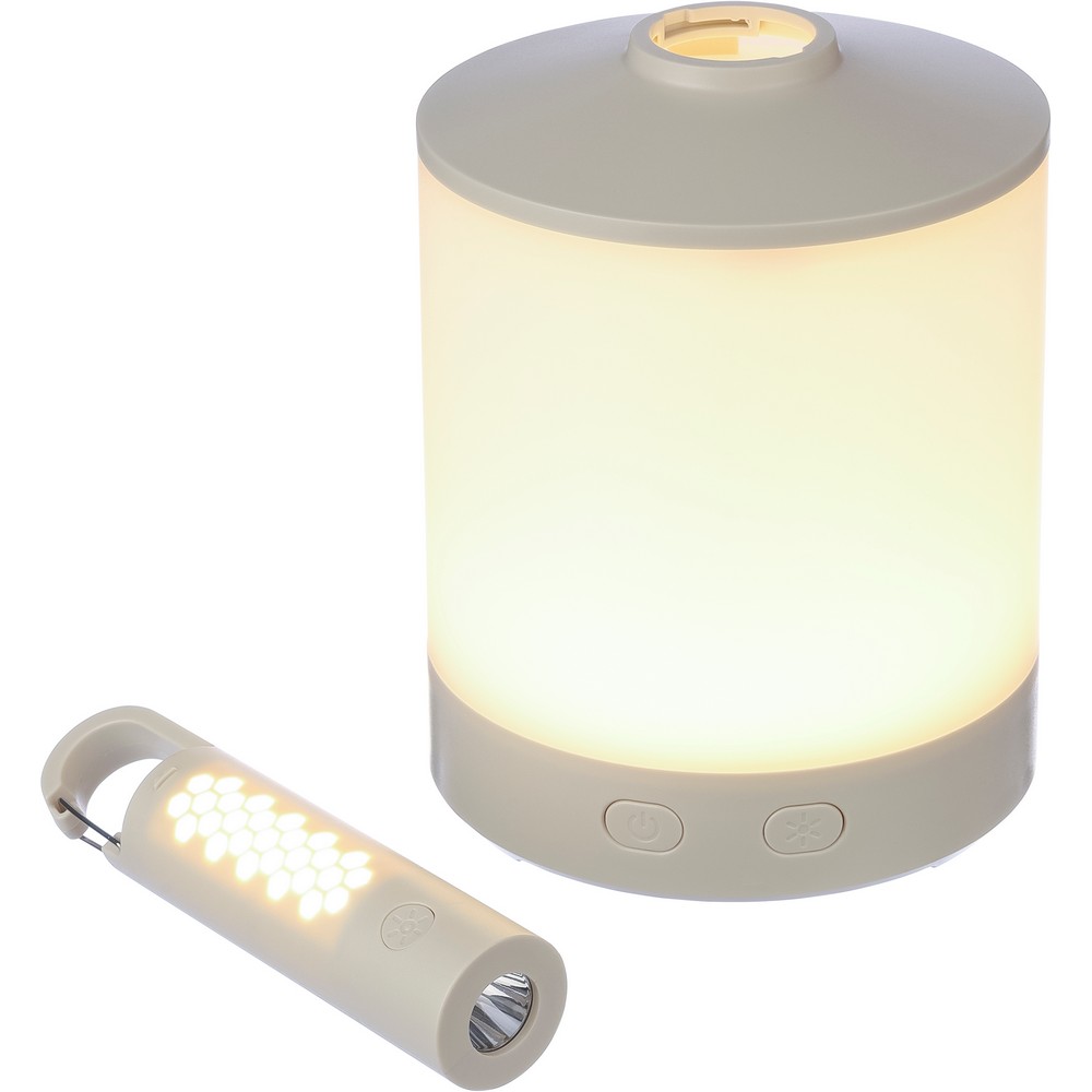 Lampka kempingowa RGB z odłączaną latarką 800mAh - Latarki i lampki z nadrukiem logo | VEBI