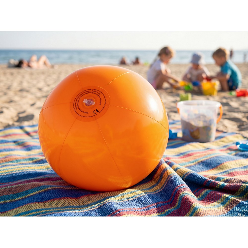 Dmuchana piłka plażowa Brianda 35cm - kolorowa zabawa nad wodą - Akcesoria plażowe z nadrukiem logo | VEBI - zdjęcie 14