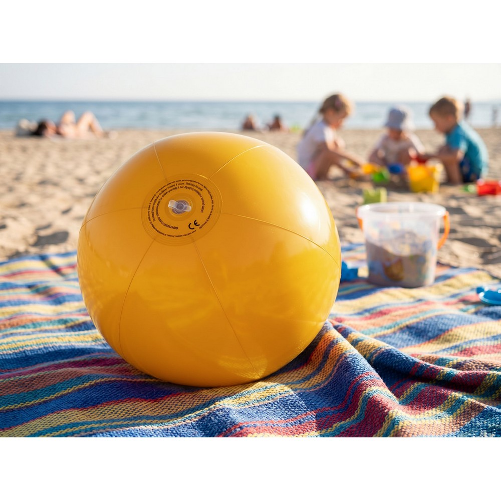 Dmuchana piłka plażowa Brianda 35cm - kolorowa zabawa nad wodą - Akcesoria plażowe z nadrukiem logo | VEBI - zdjęcie 17
