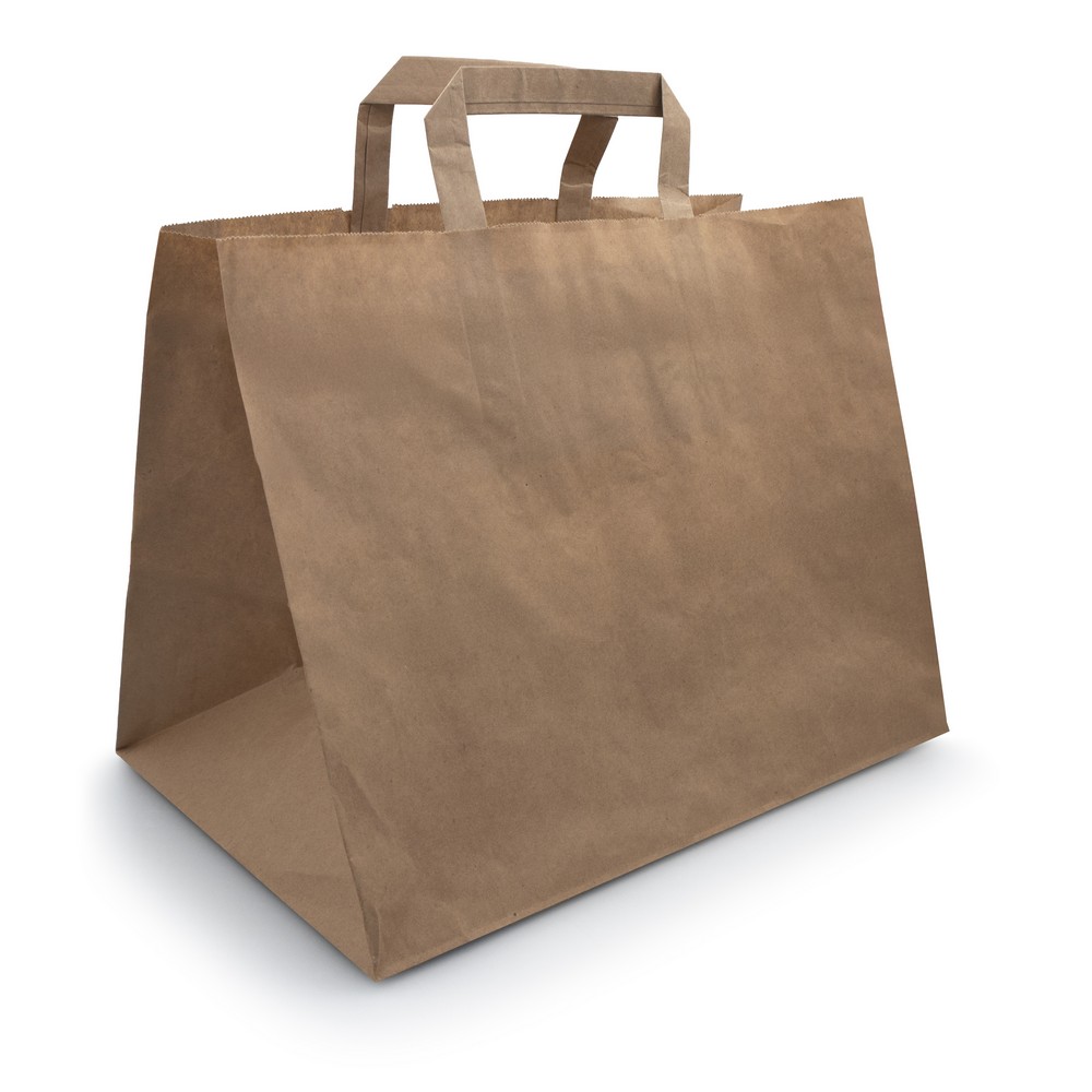 Ekologiczna torba papierowa Landelina z płaskimi uchwytami