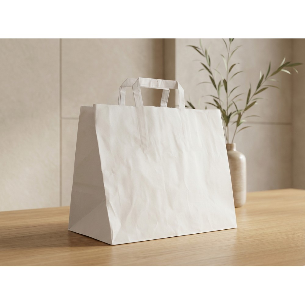 Elegancka torba papierowa Bisara z płaskimi uchwytami - zdjęcie 5