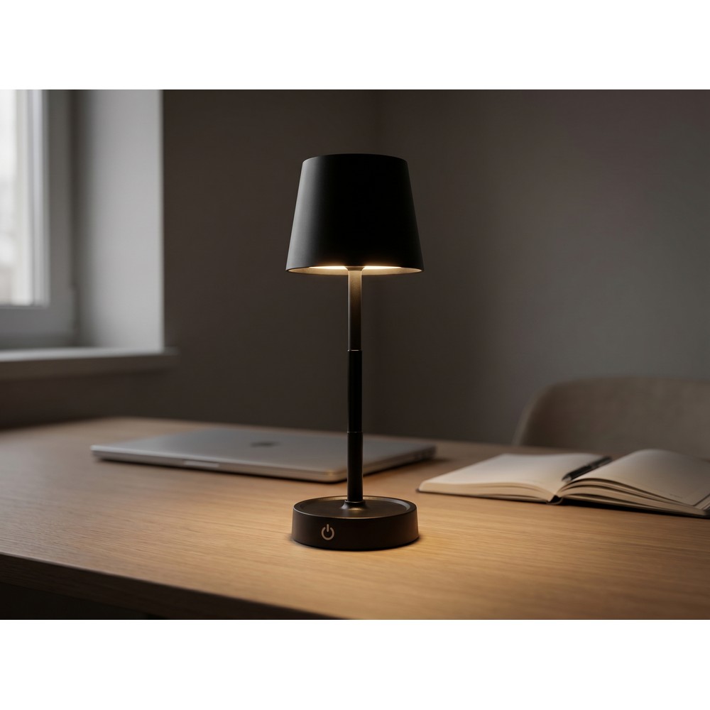 Składana lampka biurkowa LED z baterią - Petepis - Wyposażenie wnętrz z nadrukiem logo | VEBI - zdjęcie 2
