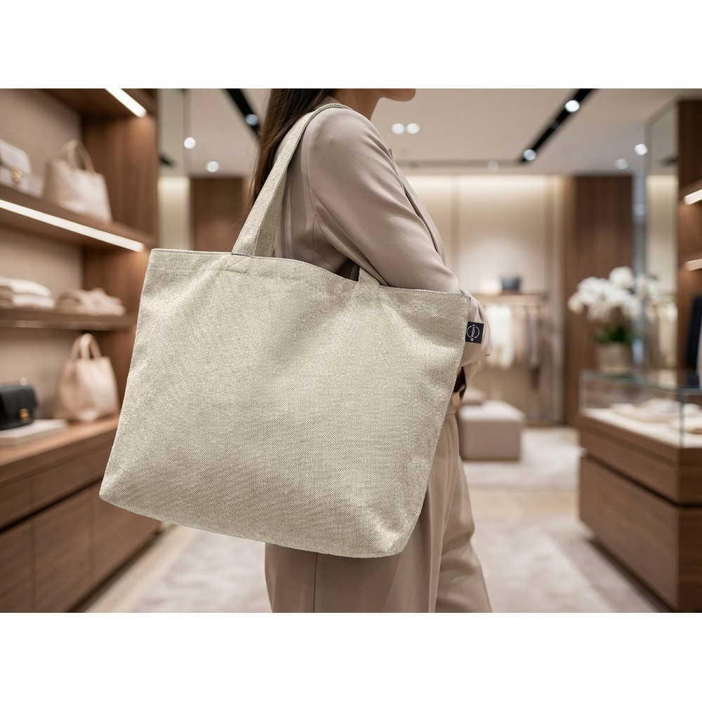 Torba zakupowa B'RIGHT Fairtrade – bawełna i recykling - Torby i koszyki na zakupy z nadrukiem logo | VEBI - zdjęcie 2