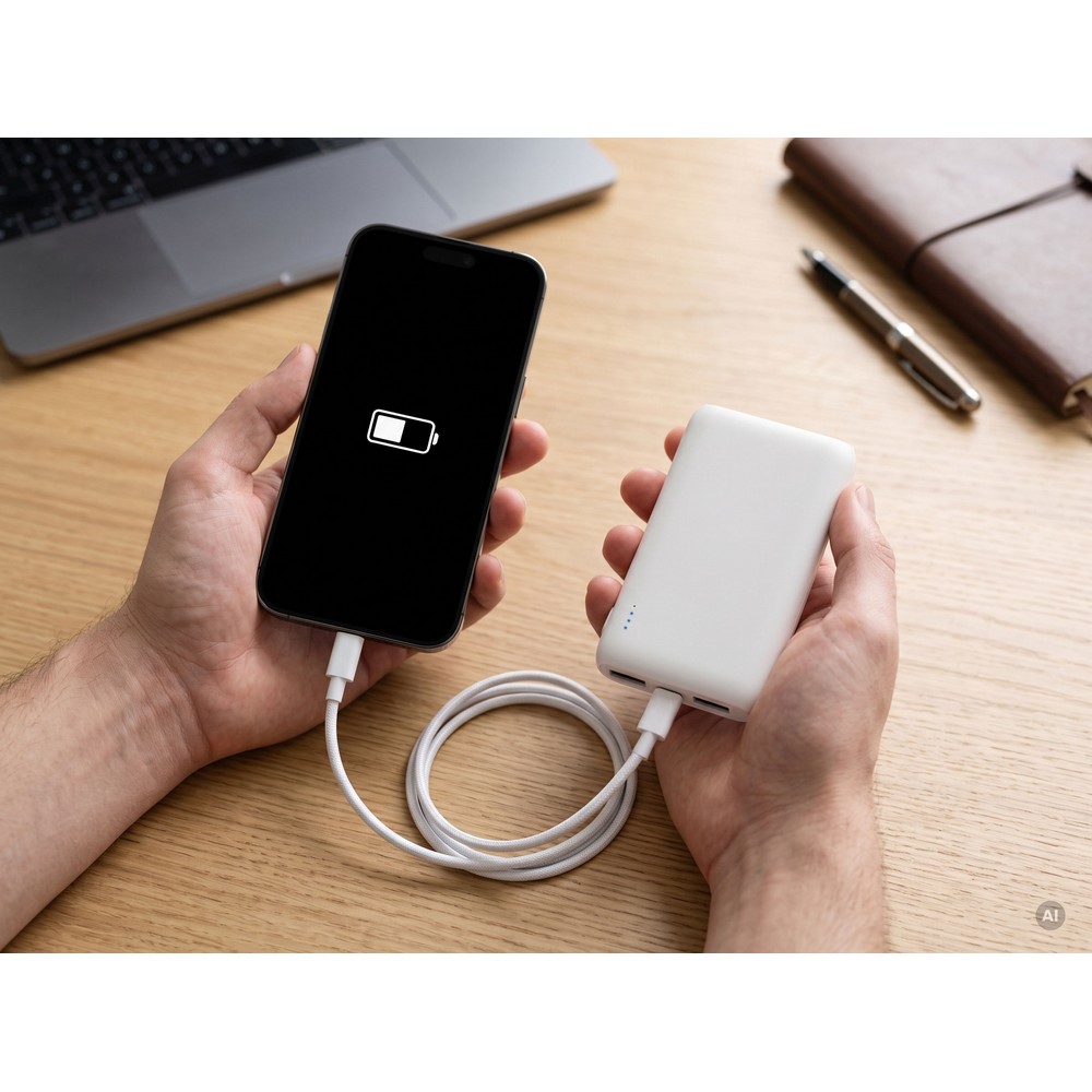 Power bank 5000 mAh | Madreno - Power banki z nadrukiem logo | VEBI - zdjęcie 2