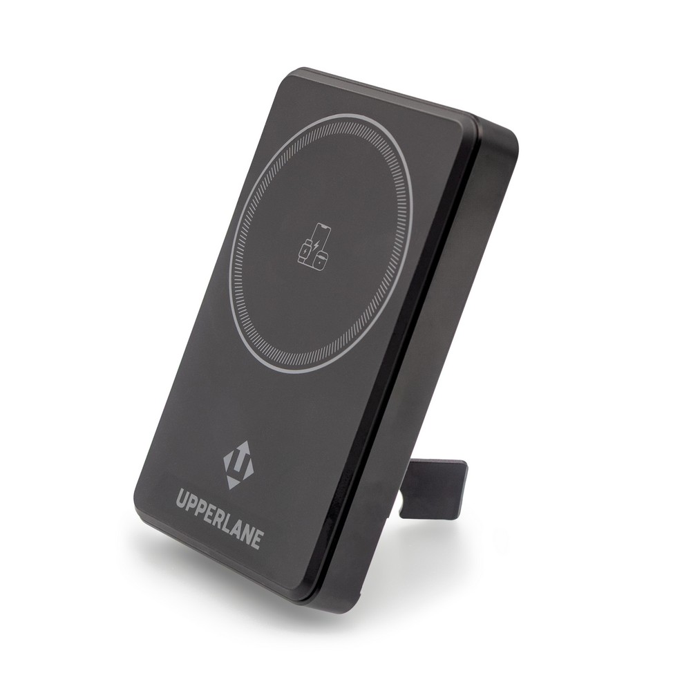 Bezprzewodowy power bank magnetyczny 10000 mAh Upperlane - Power banki z nadrukiem logo | VEBI - zdjęcie 4
