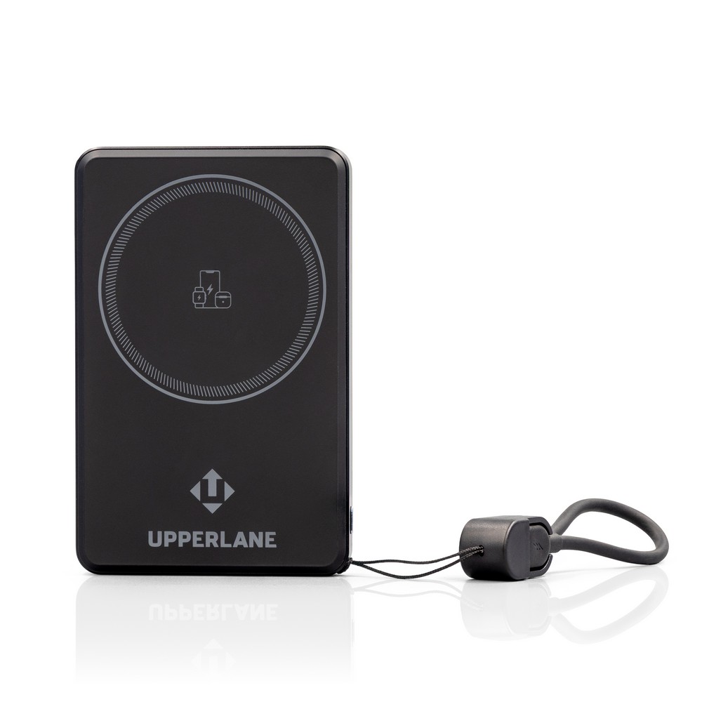 Bezprzewodowy power bank magnetyczny 10000 mAh Upperlane - Power banki z nadrukiem logo | VEBI - zdjęcie 8