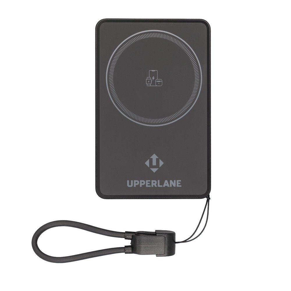 Bezprzewodowy power bank magnetyczny 10000 mAh Upperlane - Power banki z nadrukiem logo | VEBI - zdjęcie 11