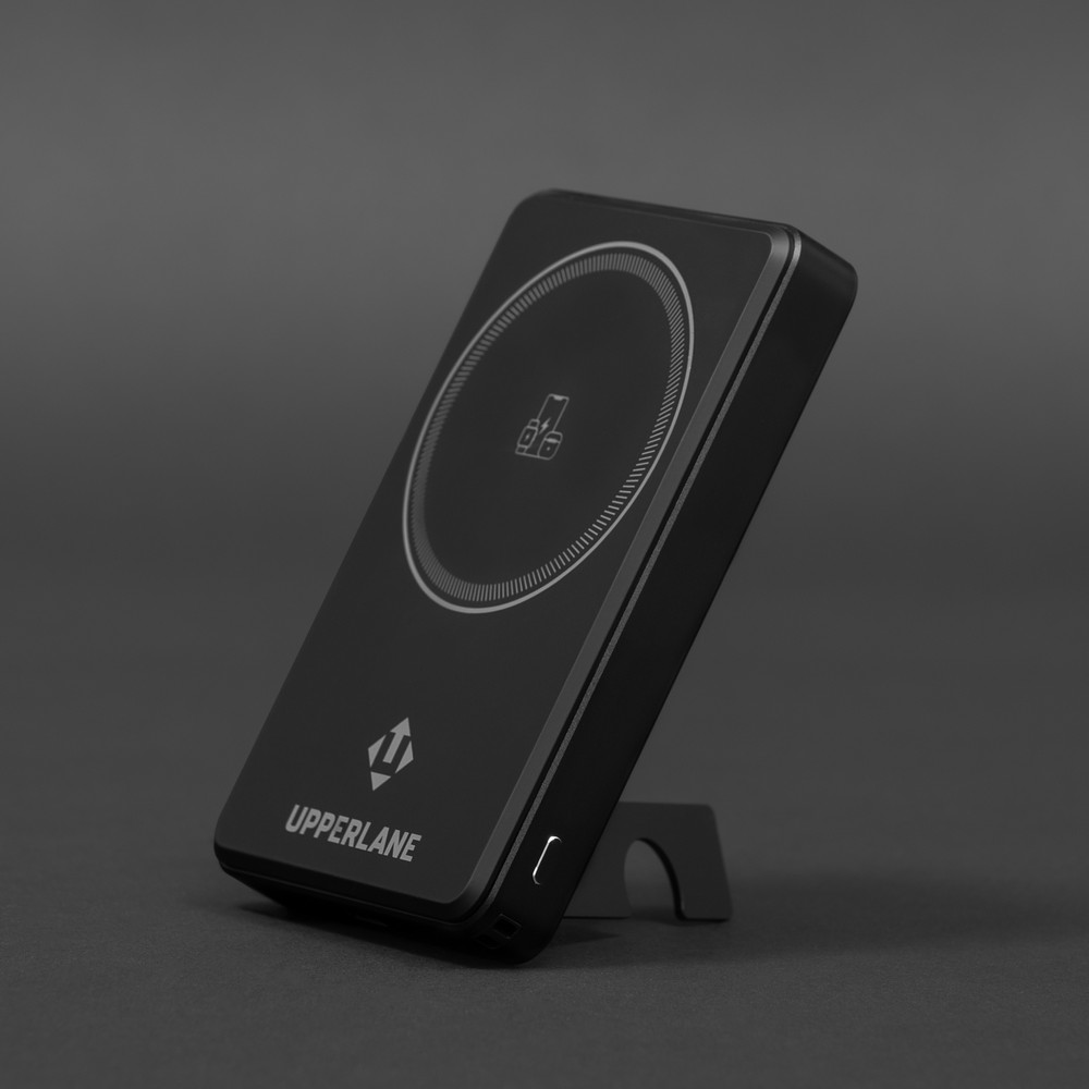 Bezprzewodowy power bank magnetyczny 10000 mAh Upperlane - Power banki z nadrukiem logo | VEBI