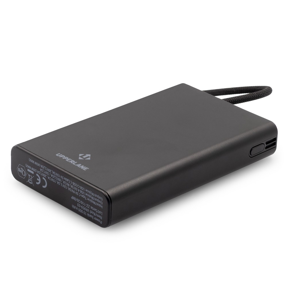 Power bank 10000 mAh Upperlane - Power banki z nadrukiem logo | VEBI - zdjęcie 3