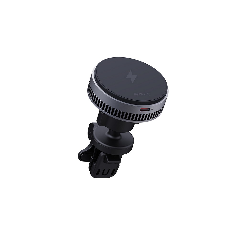 Uchwyt samochodowy magnetyczny 15W Aukey z nadrukiem logo - Akcesoria samochodowe z nadrukiem logo | VEBI