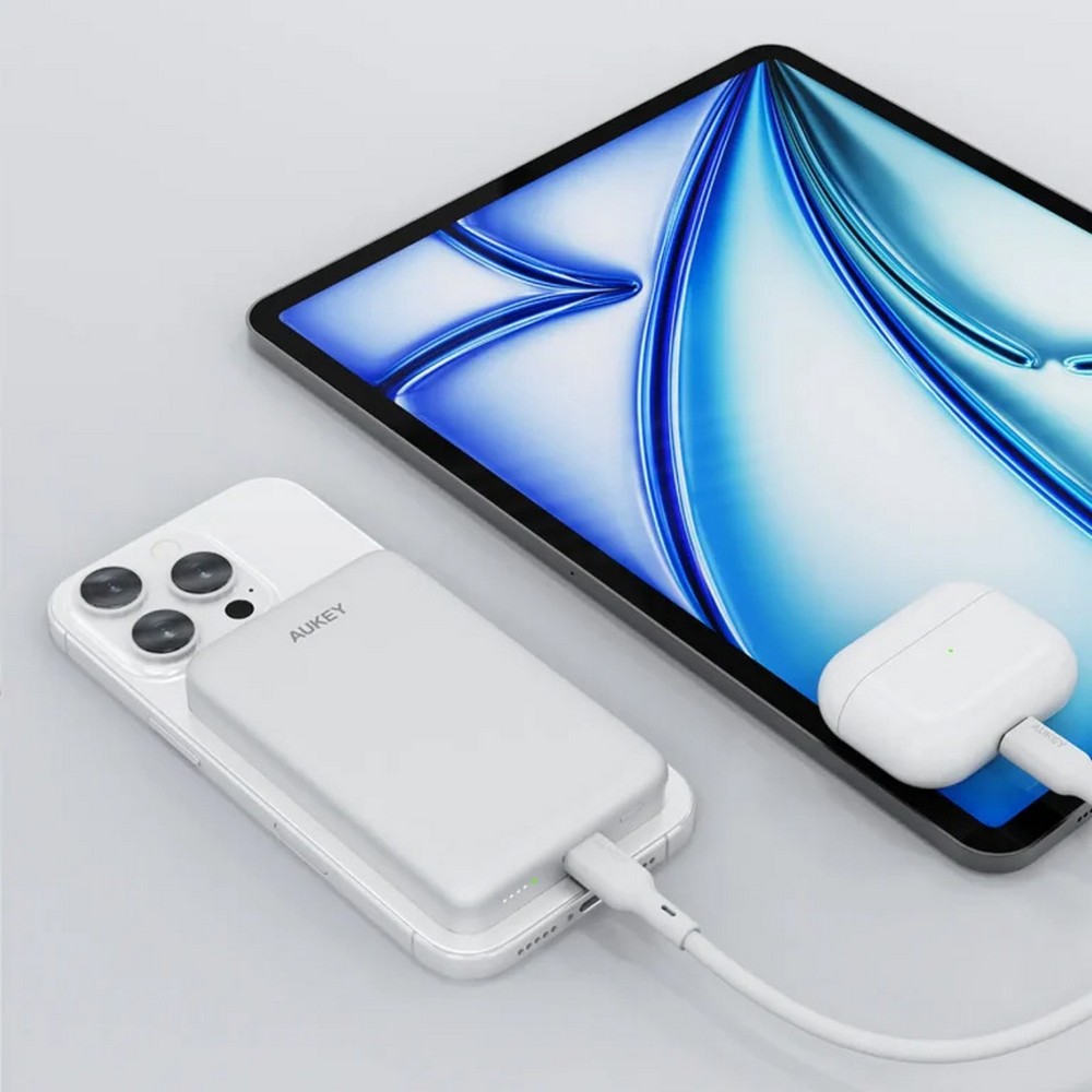 Power bank magnetyczny 10000 mAh Aukey z nadrukiem logo - Power banki z nadrukiem logo | VEBI - zdjęcie 9