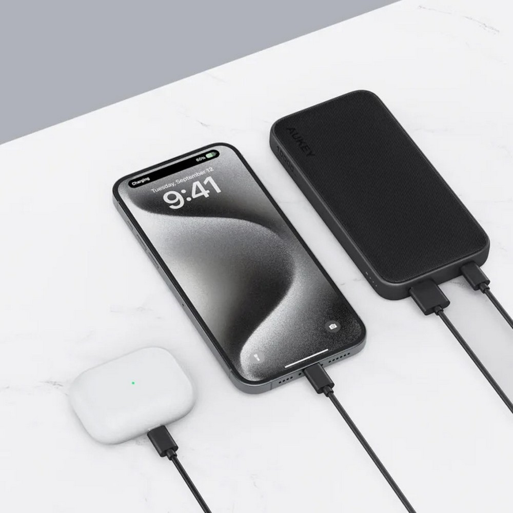Power bank 10000 mAh Aukey z nadrukiem logo - Power banki z nadrukiem logo | VEBI - zdjęcie 5