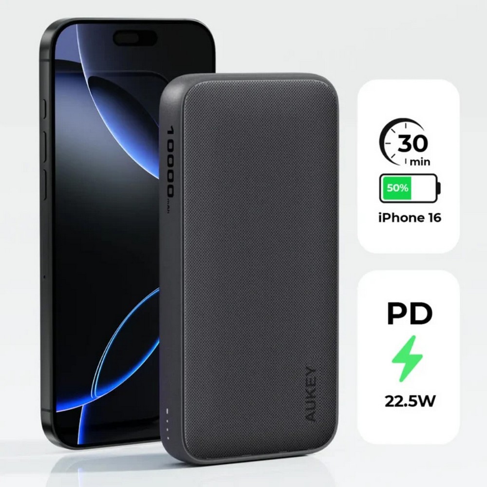 Power bank 10000 mAh Aukey z nadrukiem logo - Power banki z nadrukiem logo | VEBI - zdjęcie 7