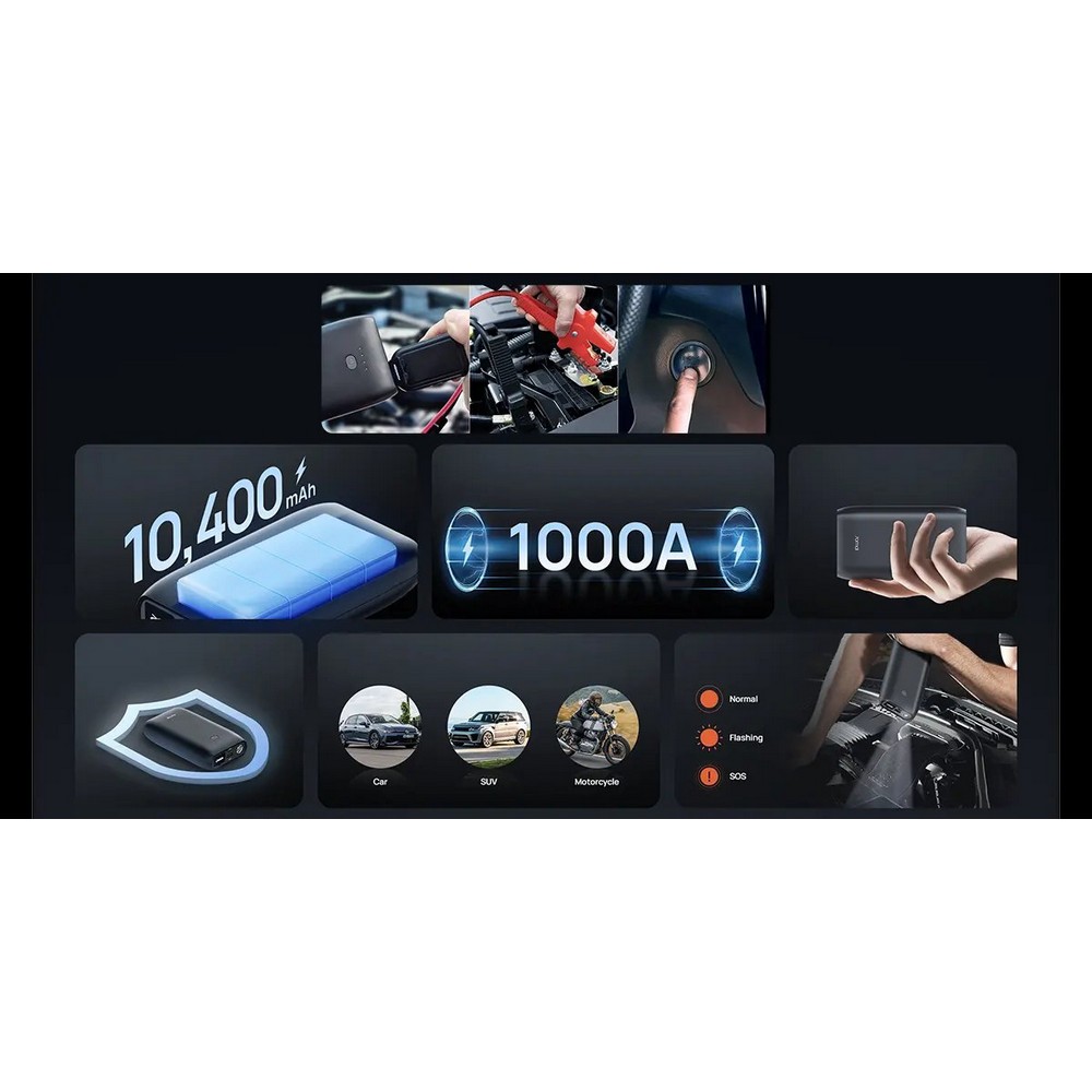 Power bank 10400 mAh, starter samochodowy 70MAI PS07 - Power banki z nadrukiem logo | VEBI - zdjęcie 13