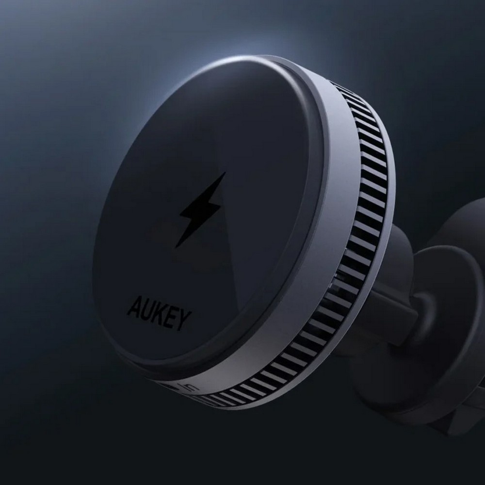Samochodowy uchwyt do telefonu, magnetyczna ładowarka bezprzewodowa 25W Aukey - Akcesoria samochodowe z nadrukiem logo | VEBI - zdjęcie 6
