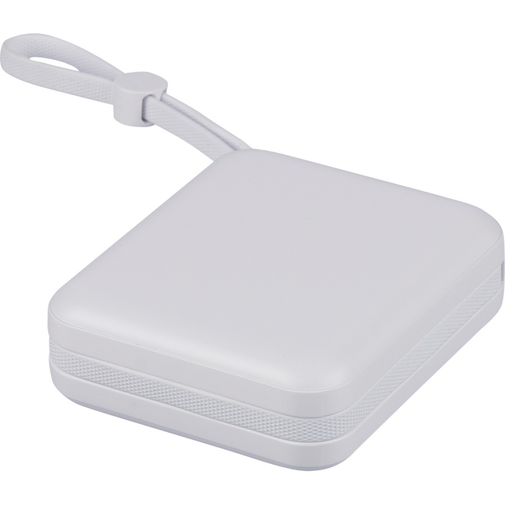 Power bank EcoPower 10000 mAh z wbudowanym kablem - Power banki z nadrukiem logo | VEBI - zdjęcie 6
