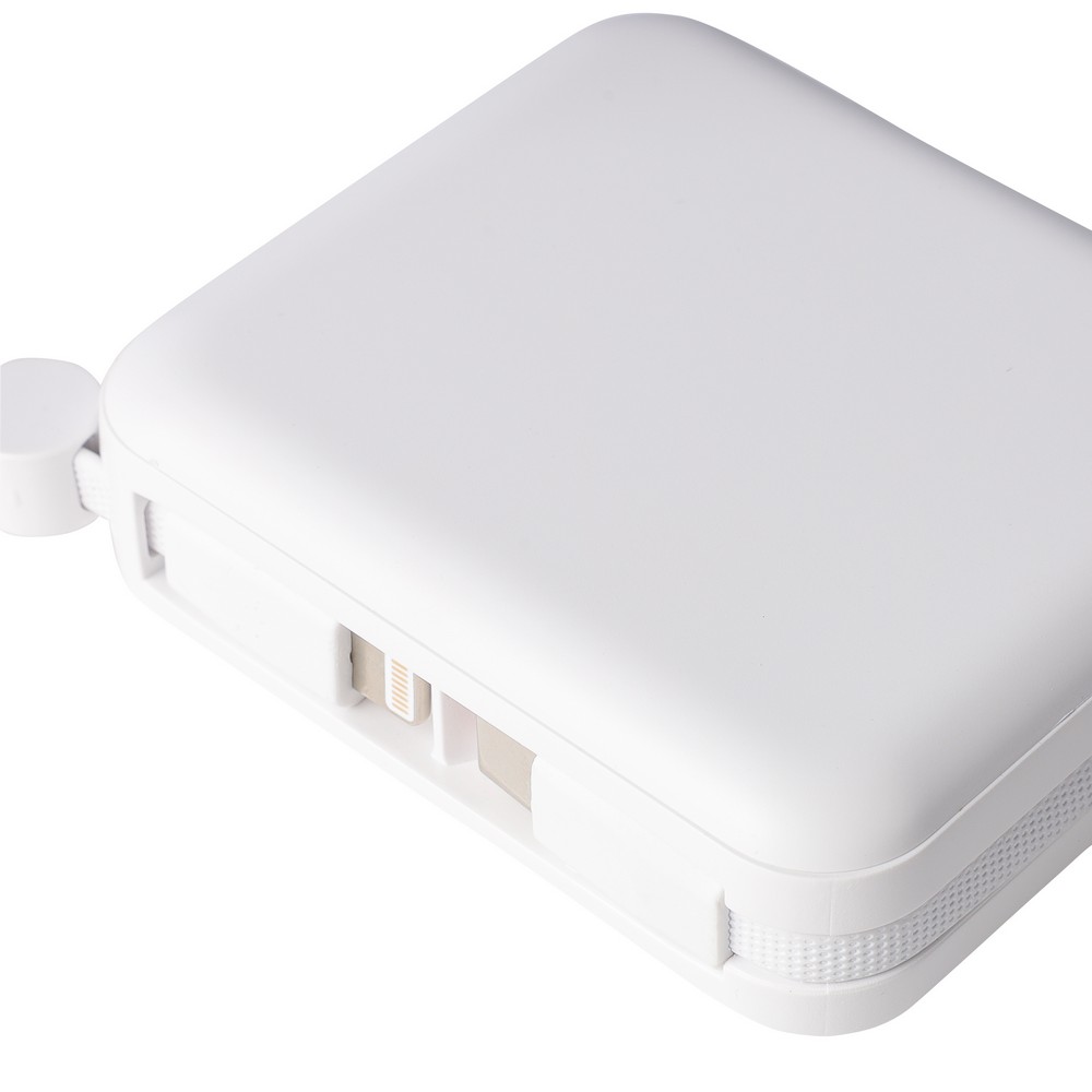 Power bank EcoPower 10000 mAh z wbudowanym kablem - Power banki z nadrukiem logo | VEBI - zdjęcie 11