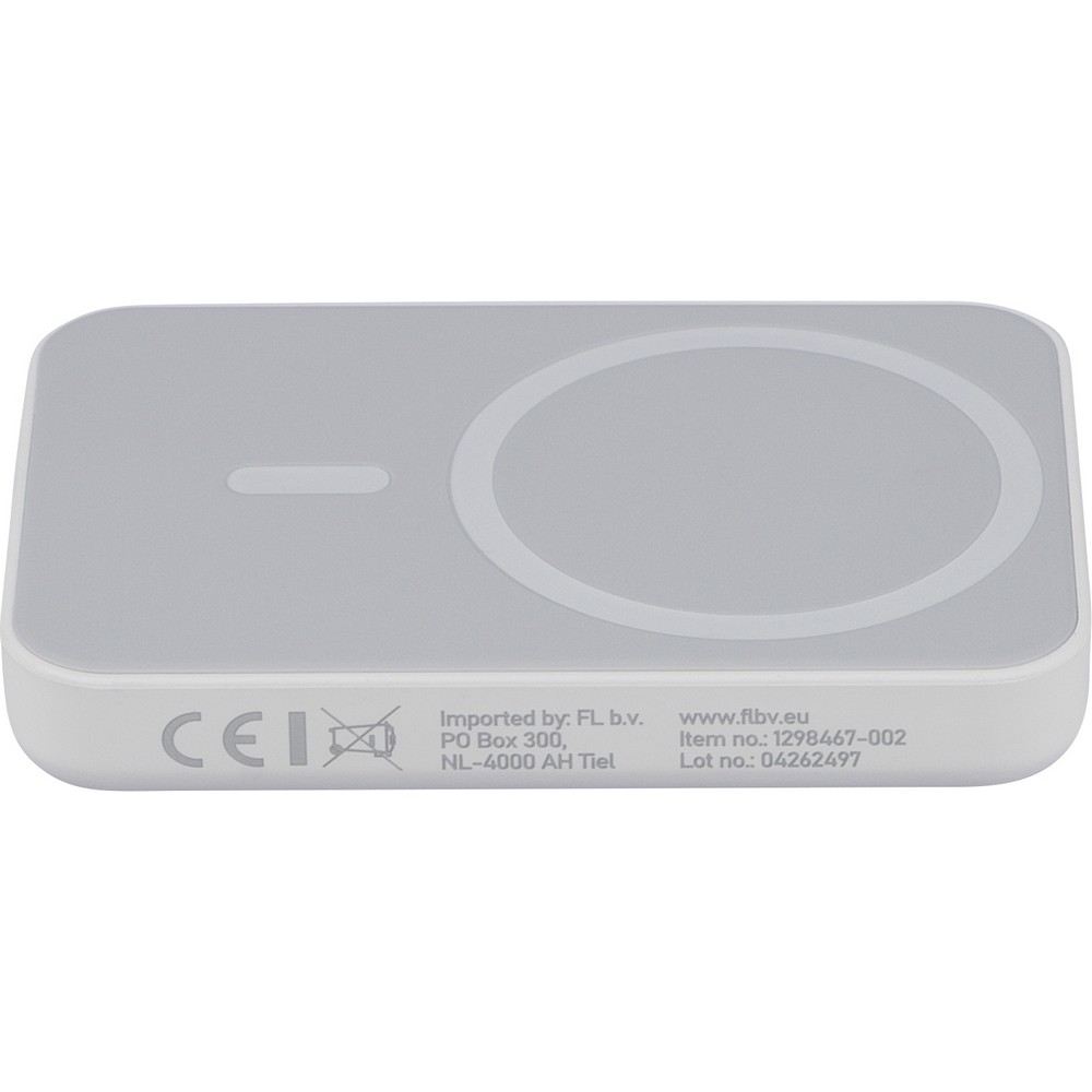 Eco Power Bank 5000 mAh z ładowaniem bezprzewodowym 15W - Power banki z nadrukiem logo | VEBI - zdjęcie 4