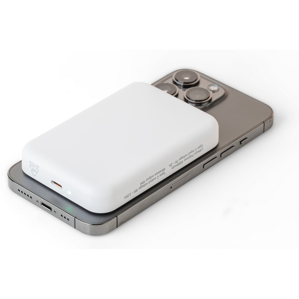 Eco Power Bank 5000 mAh z ładowaniem bezprzewodowym 15W - Power banki z nadrukiem logo | VEBI - zdjęcie 6