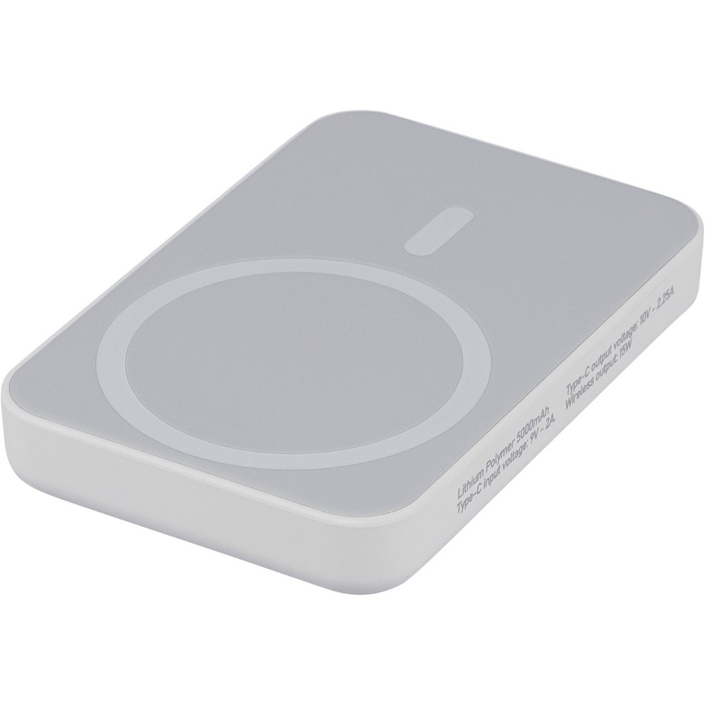 Eco Power Bank 5000 mAh z ładowaniem bezprzewodowym 15W - Power banki z nadrukiem logo | VEBI - zdjęcie 7