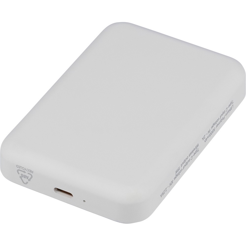 Eco Power Bank 5000 mAh z ładowaniem bezprzewodowym 15W - Power banki z nadrukiem logo | VEBI - zdjęcie 9